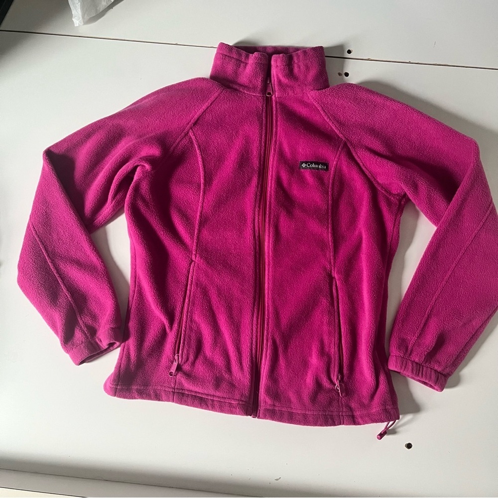 Columbia Hot Pink Full-Zip Women's Fleece Jacket